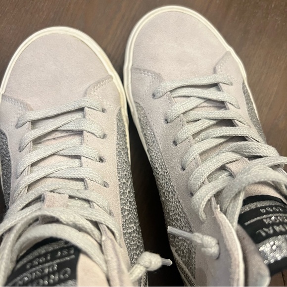 SOLD VINTAGE HAVANA Womens Rhinestone Hightop Sneakers Shoes Casual Grey - Picture 6 of 15